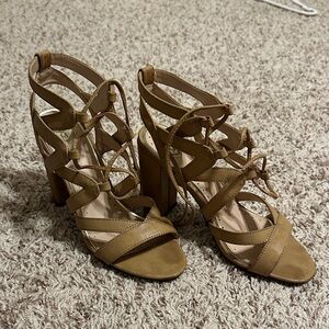 Madeline Tan Strappy Heels